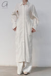 mame kurogouchi long shirt dress MM22SS DR033 white